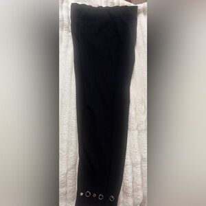 Black Pants with Black Button Accents